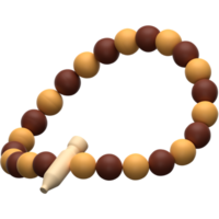 3D Prayer Beads icon on transparent background png