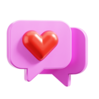 3D Chat icon on transparent background png