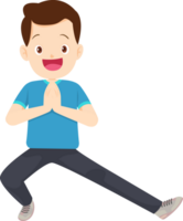 young man exercise actions body healthy png