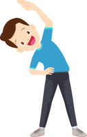 joven hombre ejercicio comportamiento cuerpo sano png