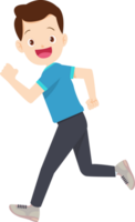 young man exercise actions body healthy png