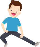 young man exercise actions body healthy png