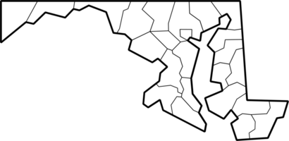 outline drawing of maryland state map. png