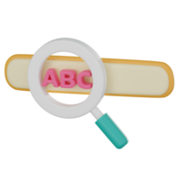 Unlocking SEO Secrets, 3D Icon of Keyword Research and Optimization. 3D Render png