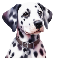 AI generated Cute dog drawn with watercolors png