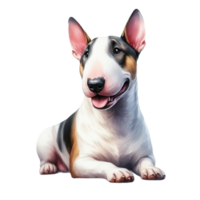 ai généré mignonne chien tiré avec aquarelles png