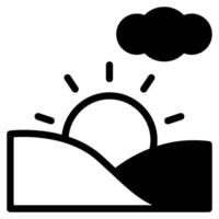 amanecer icono para web, aplicación, infografía, etc vector