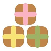 Hot Cross Bun Icon For web, app, infographic, etc vector