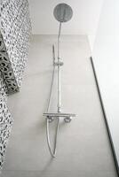 Modern shower in bathroom photo