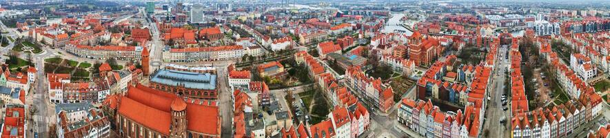 aéreo ver de gdansk ciudad en Polonia. foto