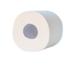 Front view or side view set of tissue paper or toilet paper roll isolated with clipping path in png file format