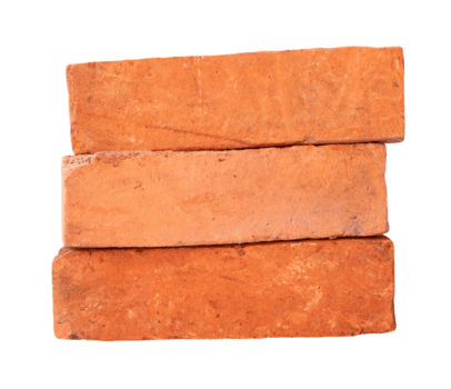 sida se av gammal röd eller orange tegelstenar i stack isolerat med klippning väg i png fil formatera