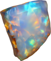 AI generated Opal stone, colorful gemstone clipart. png