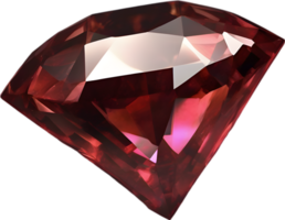 AI generated Garnet stone, colorful gemstone clipart. png