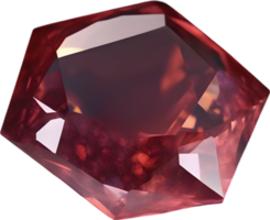 AI generated Garnet stone, colorful gemstone clipart. png