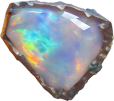 AI generated Opal stone, colorful gemstone clipart. png