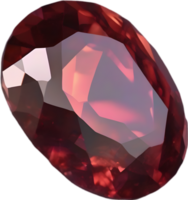 AI generated Garnet stone, colorful gemstone clipart. png