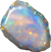 ai gegenereerd opaal steen, kleurrijk edelsteen clip art. png