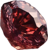 ai generado granate piedra, vistoso piedra preciosa clipart. png