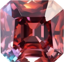 AI generated Garnet stone, colorful gemstone clipart. png