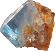 AI generated Topaz stone, colorful gemstone clipart. png