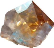 AI generated Topaz stone, colorful gemstone clipart. png