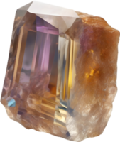 AI generated Topaz stone, colorful gemstone clipart. png