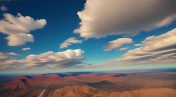 ai généré magnifique le coucher du soleil ciel avec Orange et rouge des nuages établi avec génératif ai video