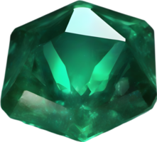 AI generated Emerald stone, colorful gemstone clipart. png