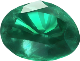 AI generated Emerald stone, colorful gemstone clipart. png