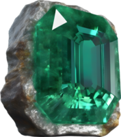 AI generated Emerald stone, colorful gemstone clipart. png