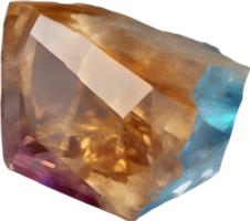 AI generated Topaz stone, colorful gemstone clipart. png