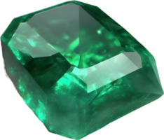 AI generated Emerald stone, colorful gemstone clipart. png