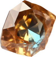 AI generated Topaz stone, colorful gemstone clipart. png