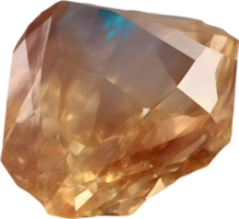 AI generated Topaz stone, colorful gemstone clipart. png