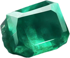 AI generated Emerald stone, colorful gemstone clipart. png