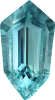 AI generated Aquamarine stone, colorful gemstone clipart. png