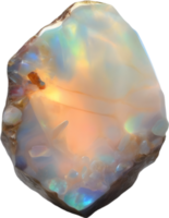 AI generated Opal stone, colorful gemstone clipart. png