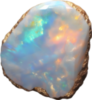 ai gegenereerd opaal steen, kleurrijk edelsteen clip art. png