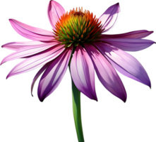 AI generated Watercolor painting of purple coneflower. png