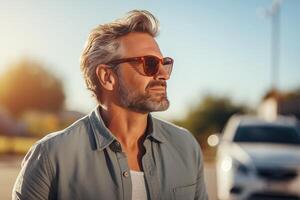 AI generated Successful Man with Glasses photo