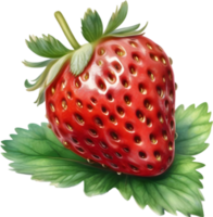 AI generated Watercolor painting of Strawberry. png