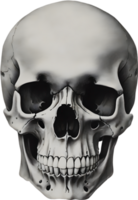 AI generated Silhouetted skull clipart. png
