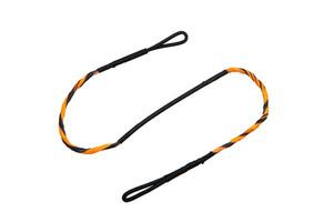 Bowstring for a bow or crossbow. Tightly woven nylon threads into one string. Isolate on a white back photo