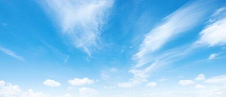 white clouds with blue sky background photo