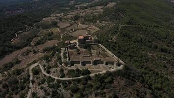 aérien vue de claramunt Château video