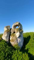 jurásico tierras altas de caliza rocas en Polonia video