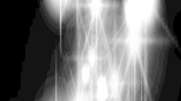 a black and white image of a man with a white light coming out of his mouth video