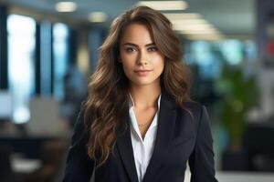 AI generated Businesswoman - Female CEO in a Power Suit photo
