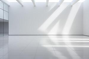 AI generated Light White and Gray Floor Tiles photo
